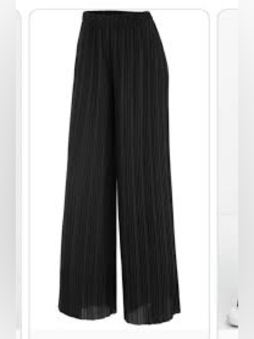 Zara Black Wide-Leg Pleated Pants